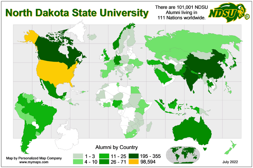 Global Map - NDSU Alumni